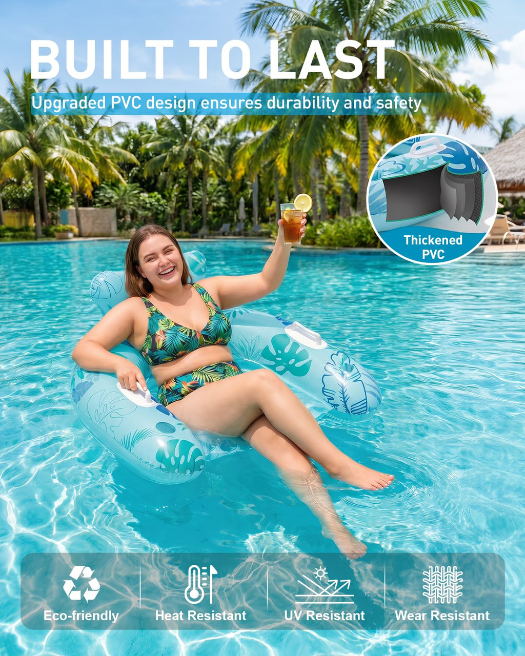 Inflatable Pool Floats with Cup Holders Q4673