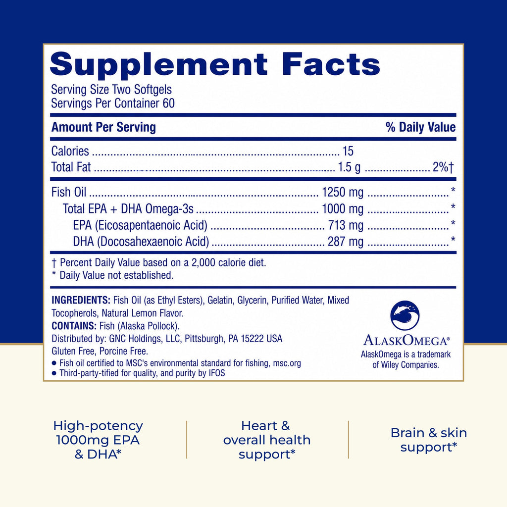 1000mg Fish Oil 120 Count I616361