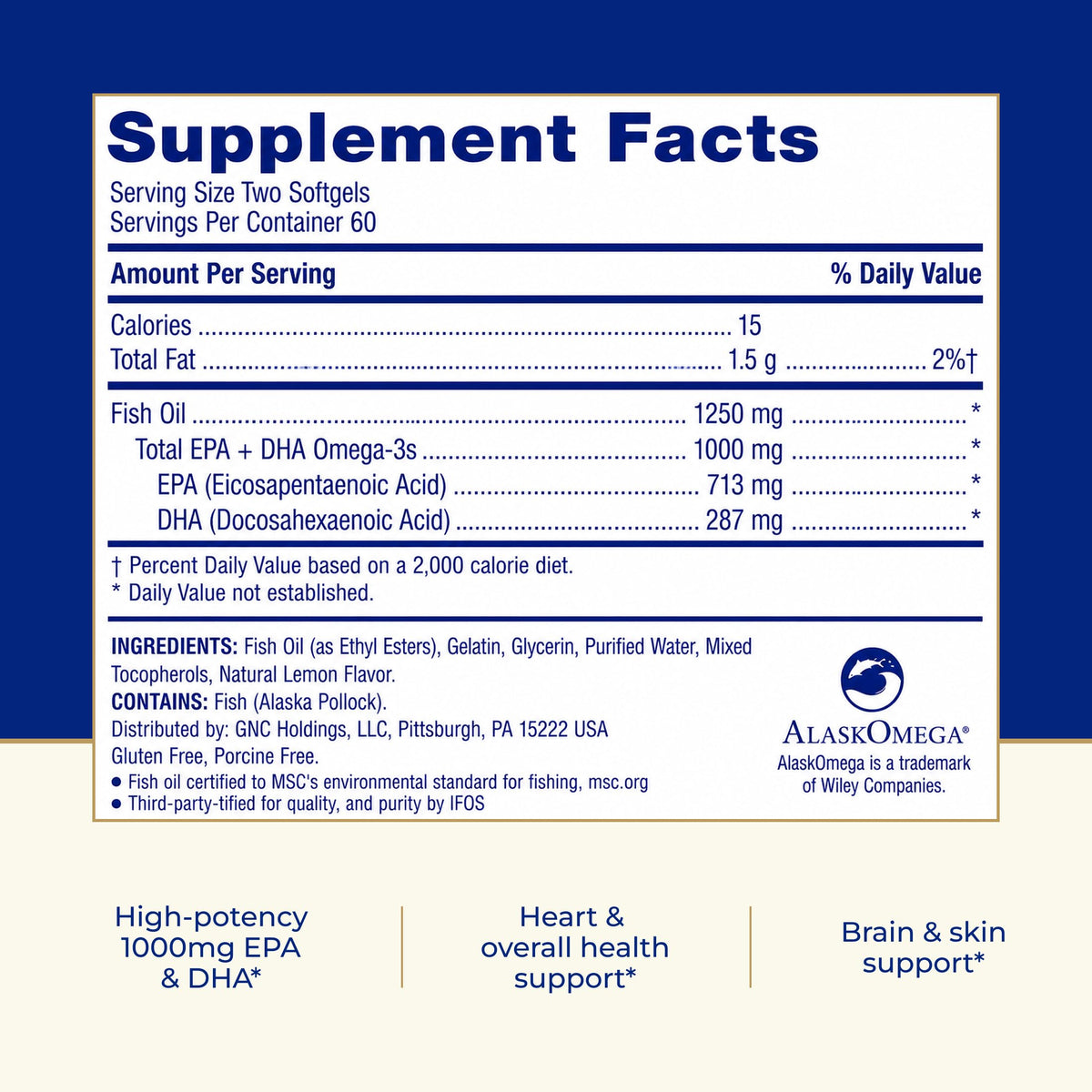 1000mg Fish Oil 120 Count I616361