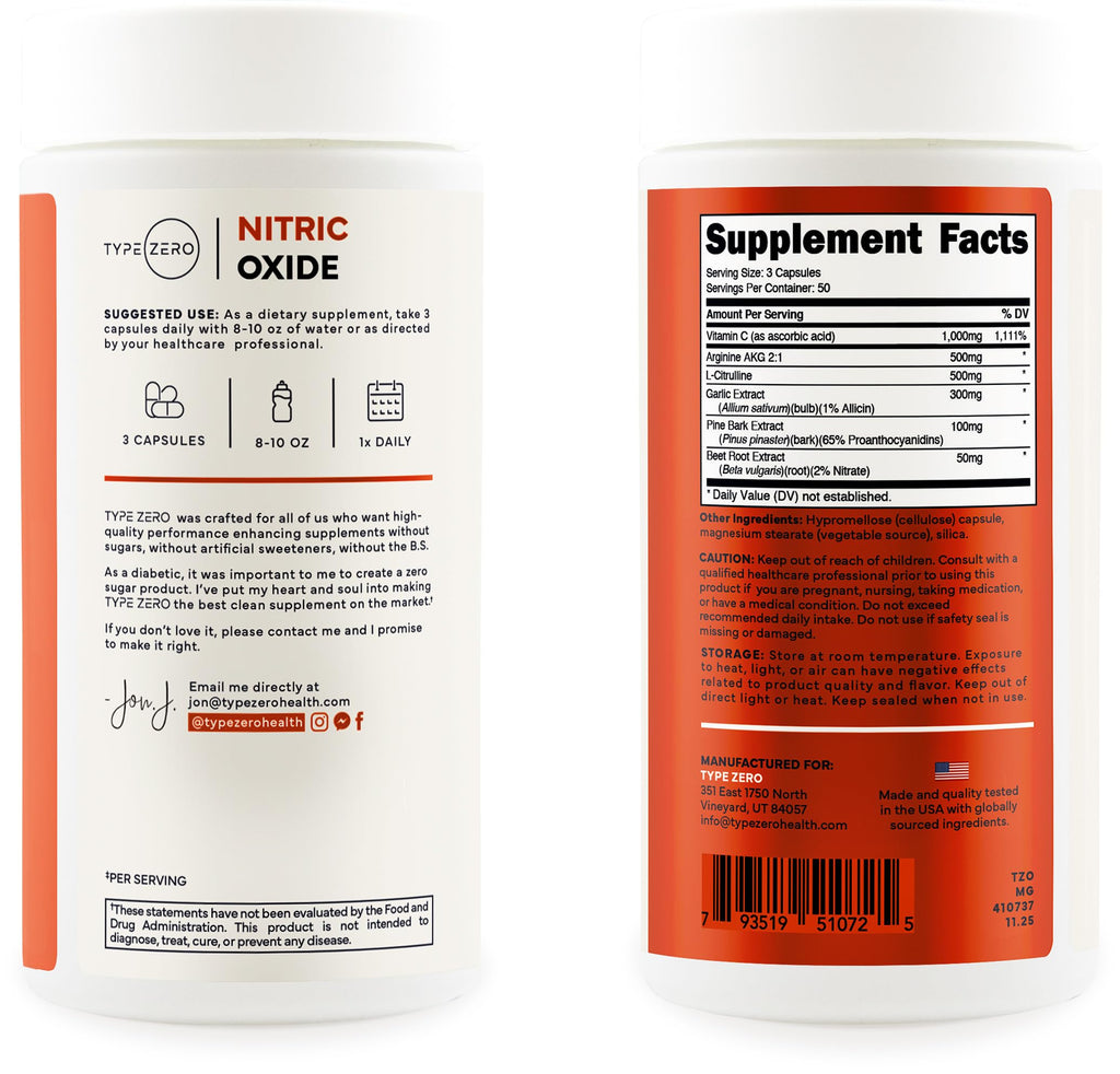 Nitric Oxide Booster 150 Veggie Capsules I5363