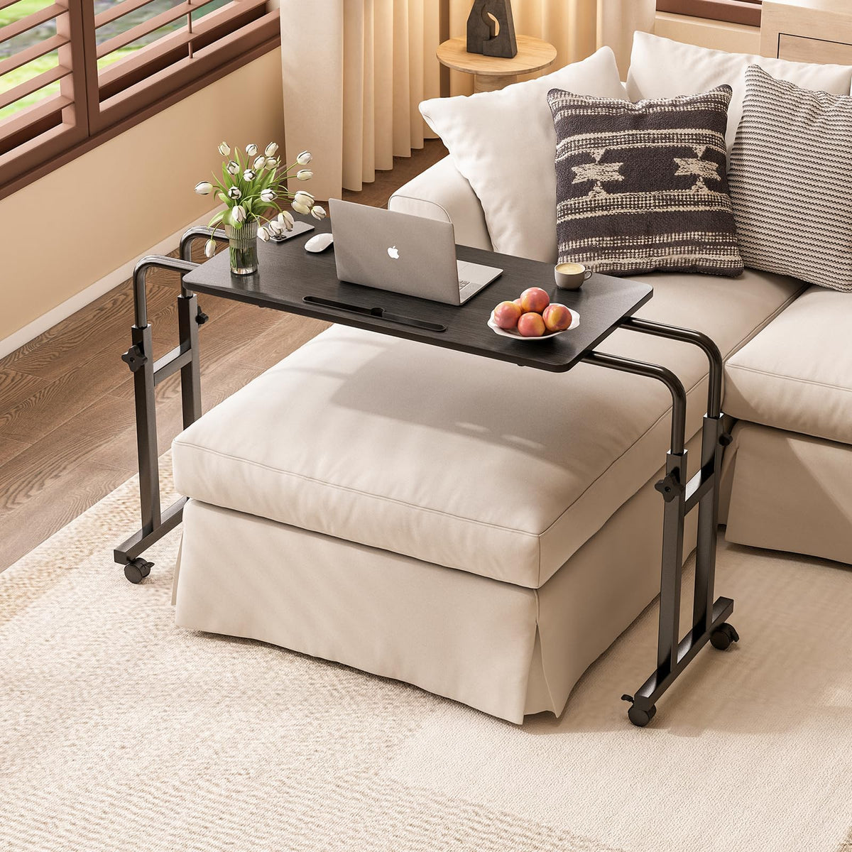 Adjustable Overbed Table with Wheels O810973