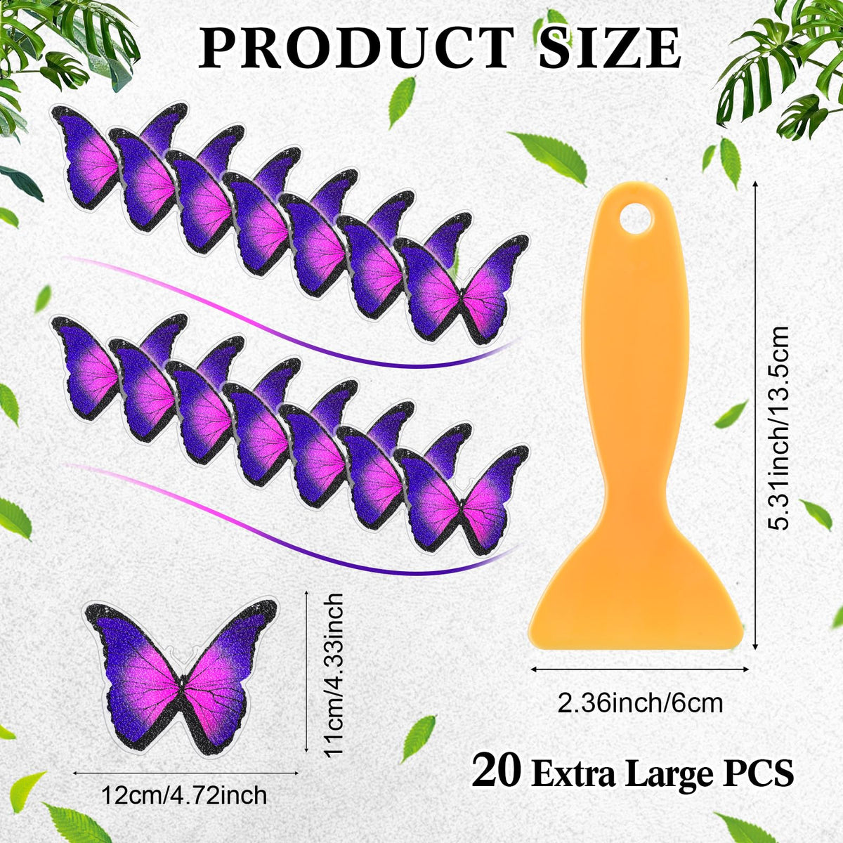 20 Pcs Non Slip Bathtub Stickers with Scraper O78024