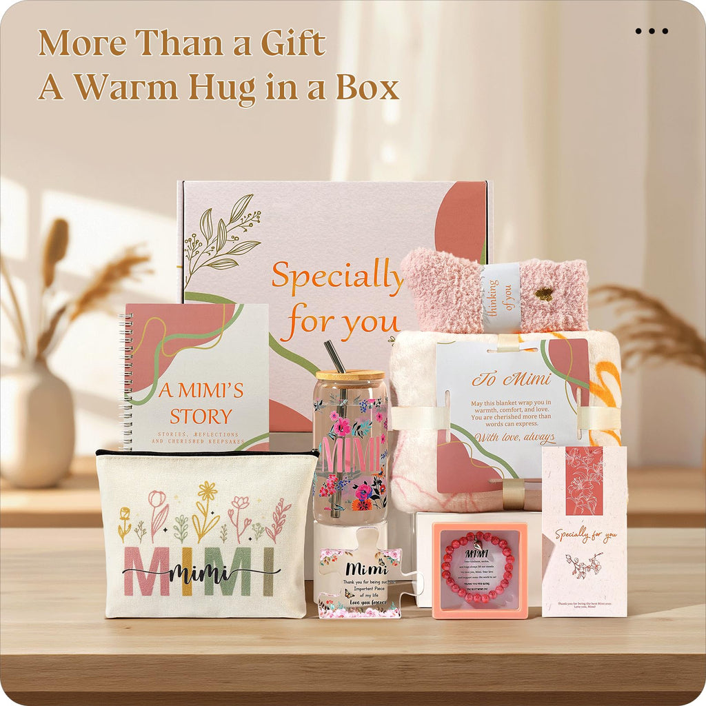 Grandma Gift Set with Blanket and Glass Cup J978