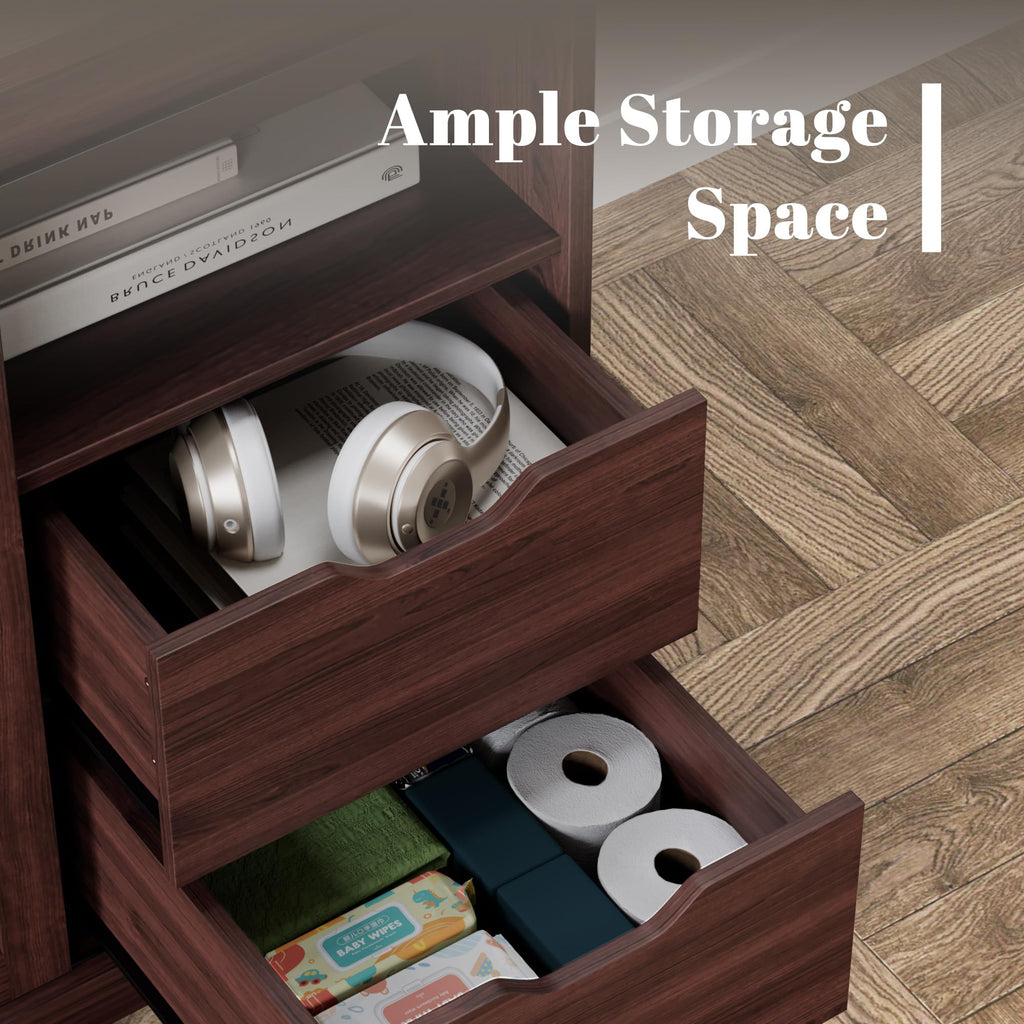 58" 4 Drawers Espresso TV Stand R86644