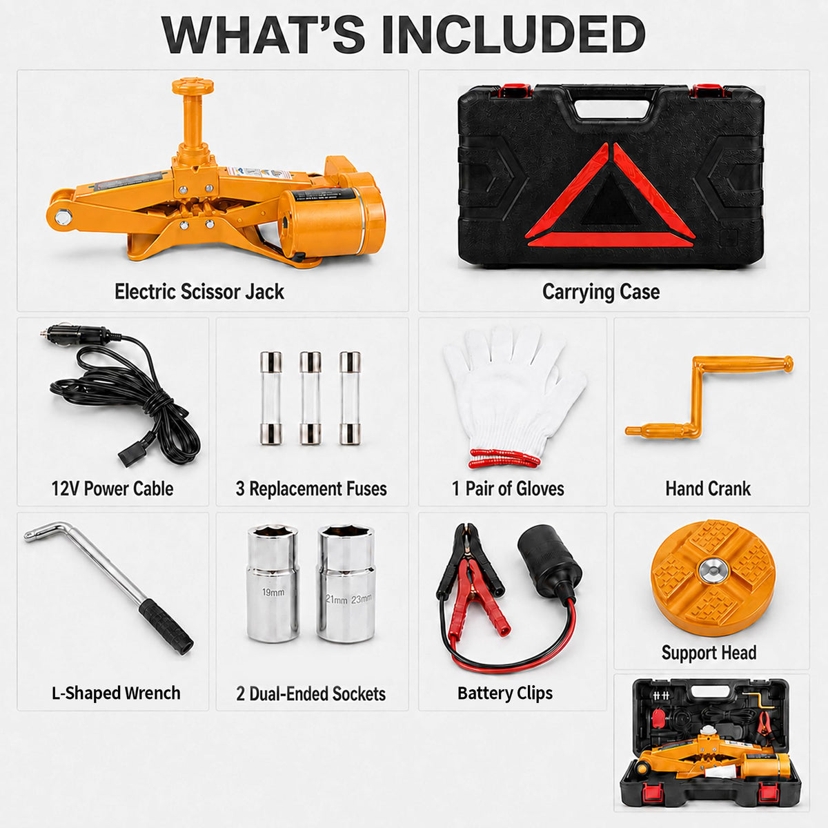 3 Ton 12V Electric Scissor Car Jack C62615