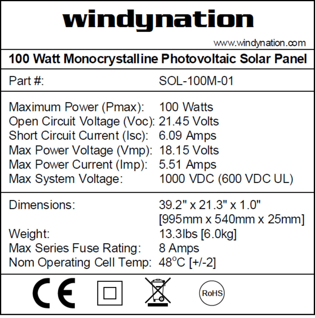 300 Watt Monocrystalline Solar Panel Kit with 1500W Power Inverter and 200ah AGM Battery B653882