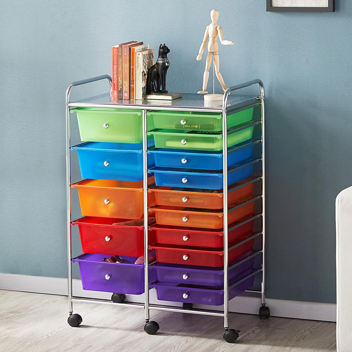 15 Drawer Rolling Storage Cart V3265