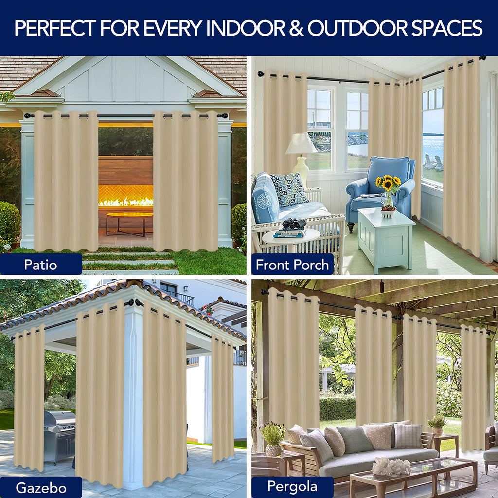Waterproof Outdoor Curtains B34308