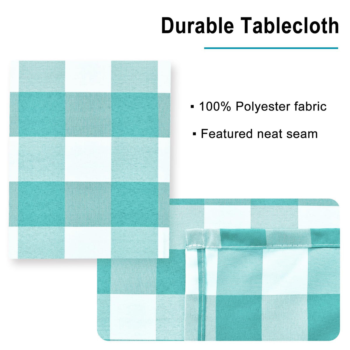 Square Checkered Tablecloth 30 x 30 Inch K9203