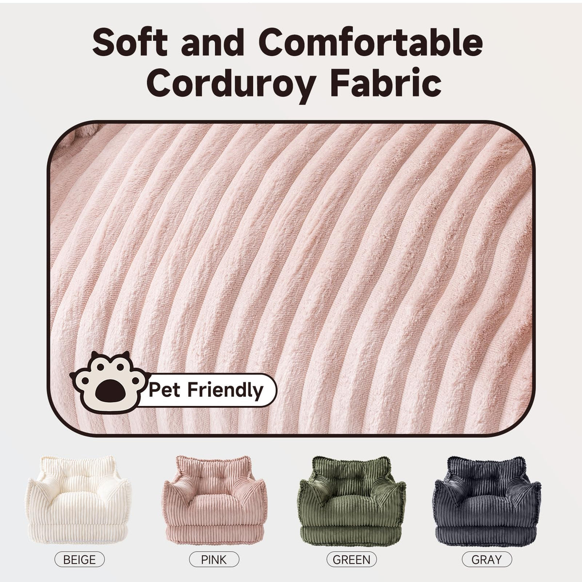 2 in 1 Folding Sofa Bed Pink H8590
