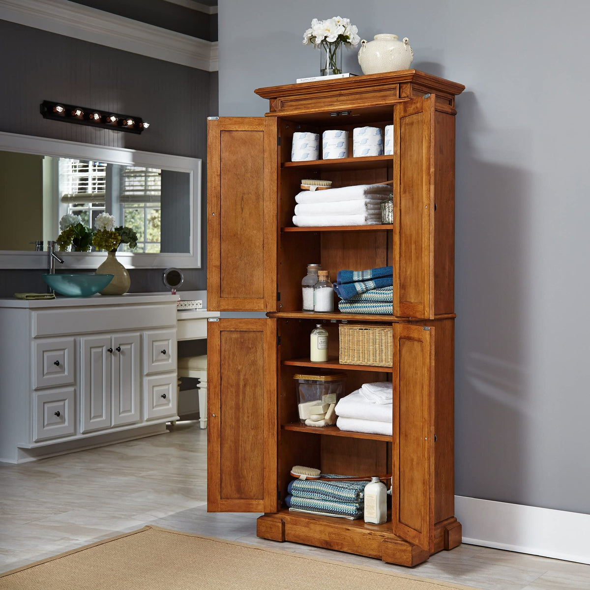 Distressed Oak Pantry H327648