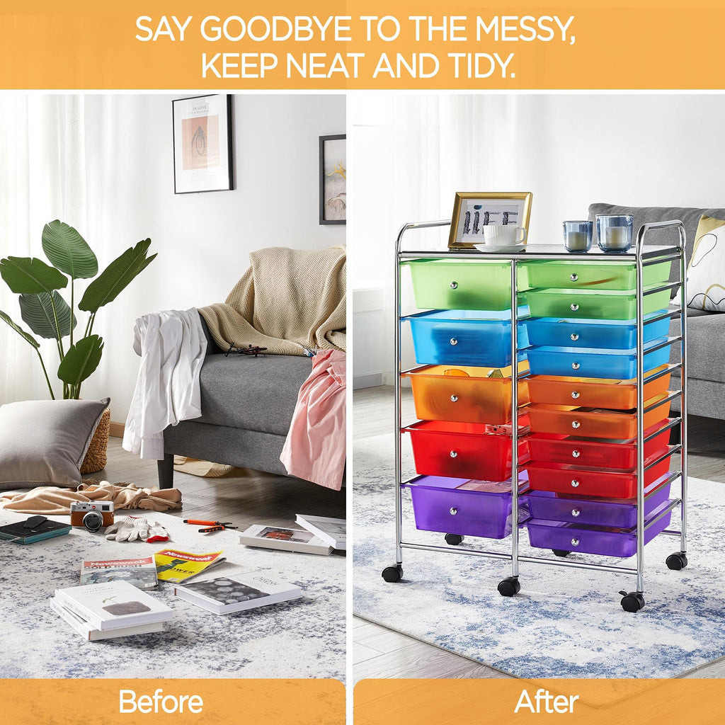15 Drawer Rolling Storage Cart V3265