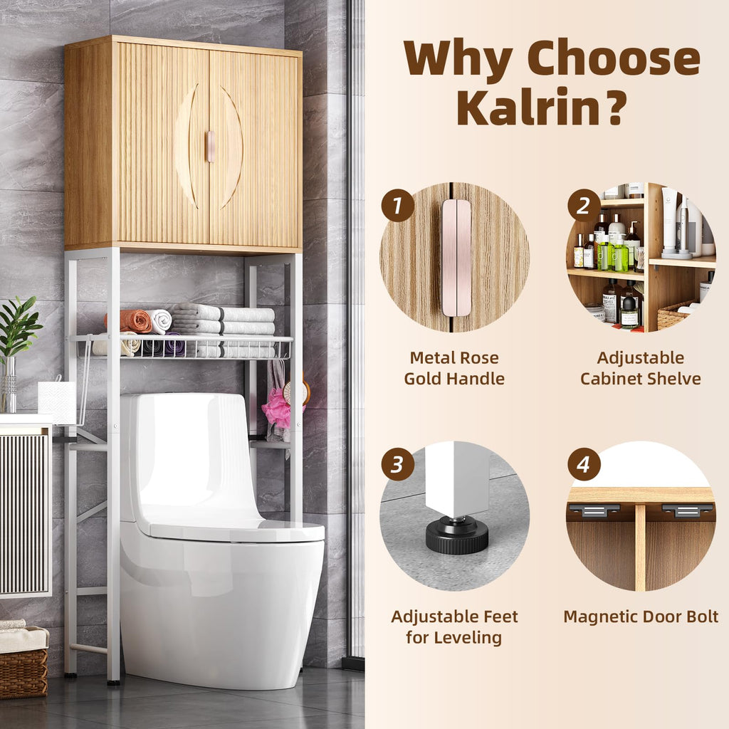 Over The Toilet Storage Cabinet with Adjustable Shelf Y80723