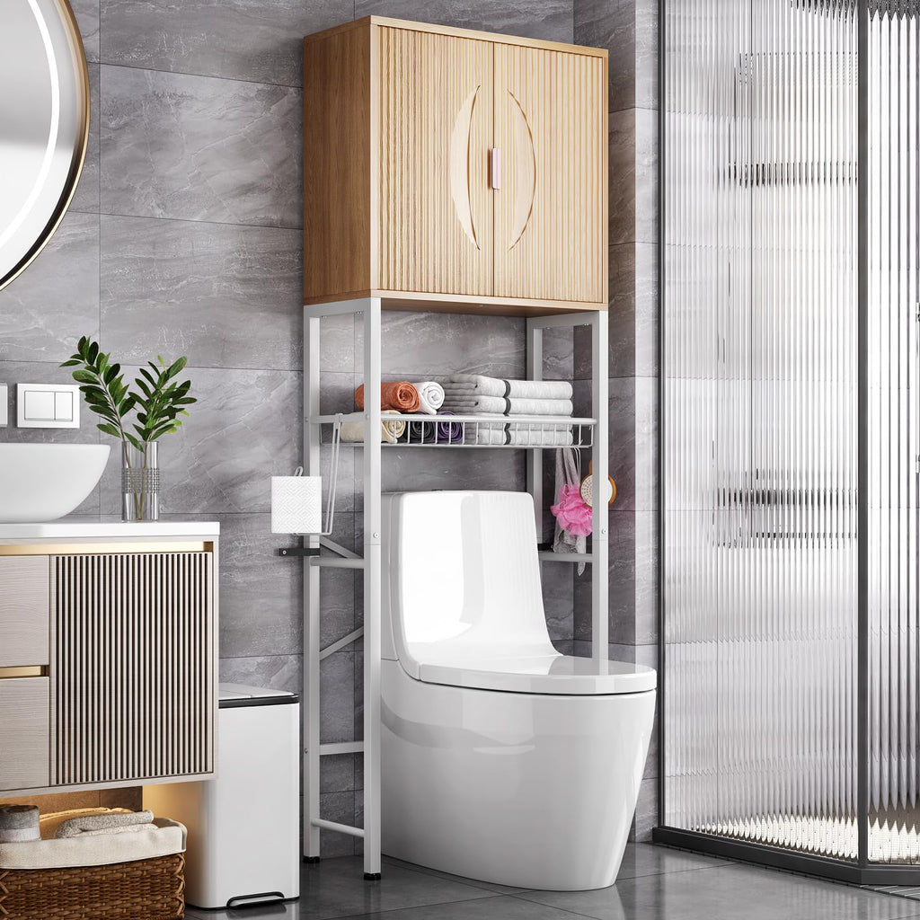 Over The Toilet Storage Cabinet with Adjustable Shelf Y80723