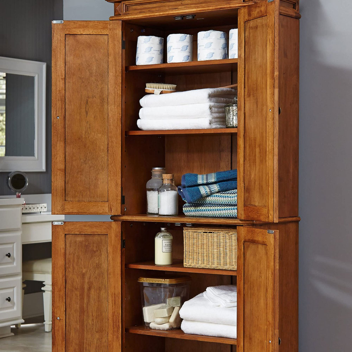 Distressed Oak Pantry H327648