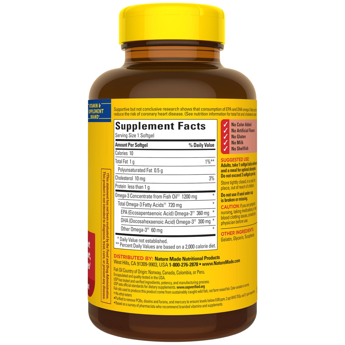 Fish Oil Omega 3 1200 mg Softgels H5648