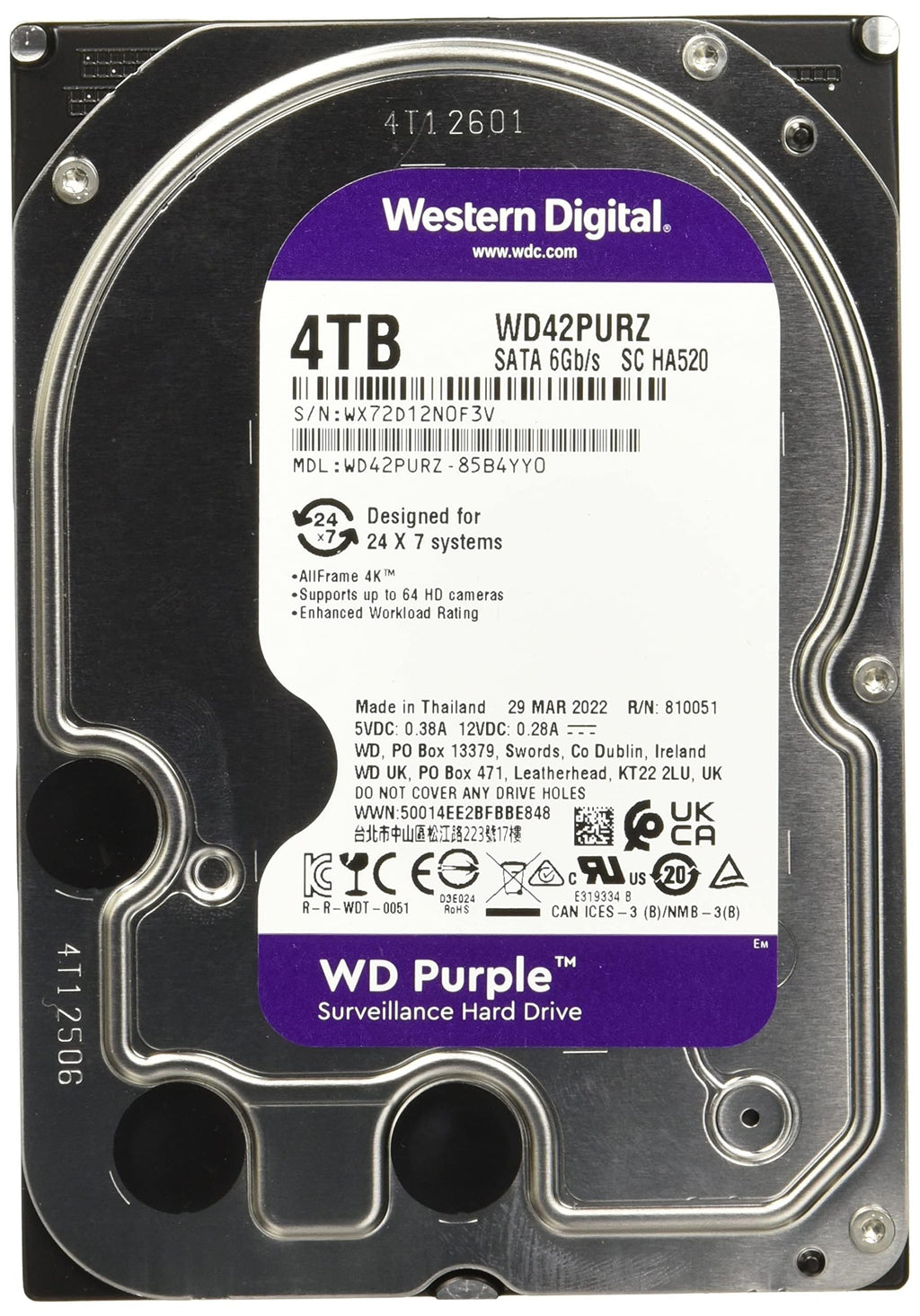 4TB Surveillance Internal Hard Drive HDD G581