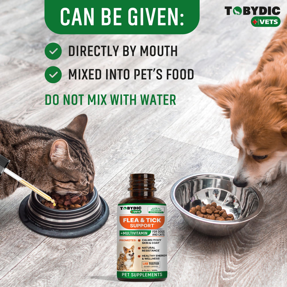 Oral Flea and Tick Prevention Supplement for Dogs and Cats W7696