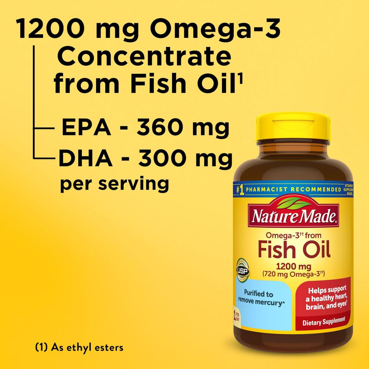 Fish Oil Omega 3 1200 mg Softgels H5648