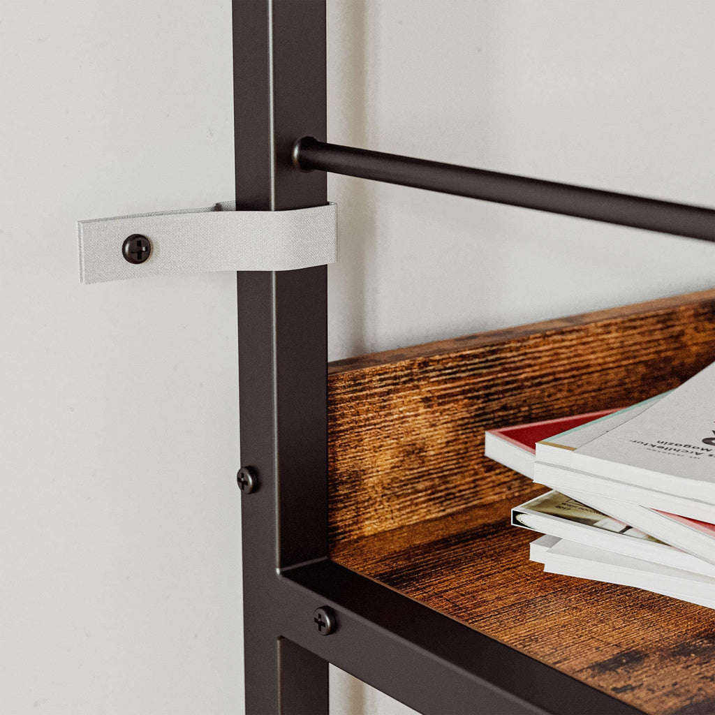 5 Tier Metal Frame Ladder Bookcase Y818697