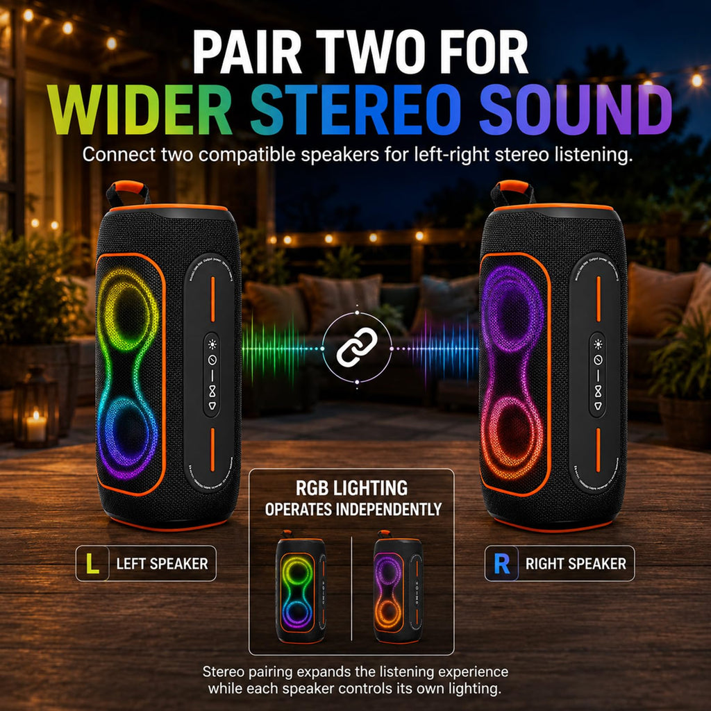 Black 80W Portable Bluetooth Speaker A35176
