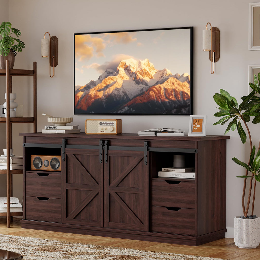 58" 4 Drawers Espresso TV Stand R86644