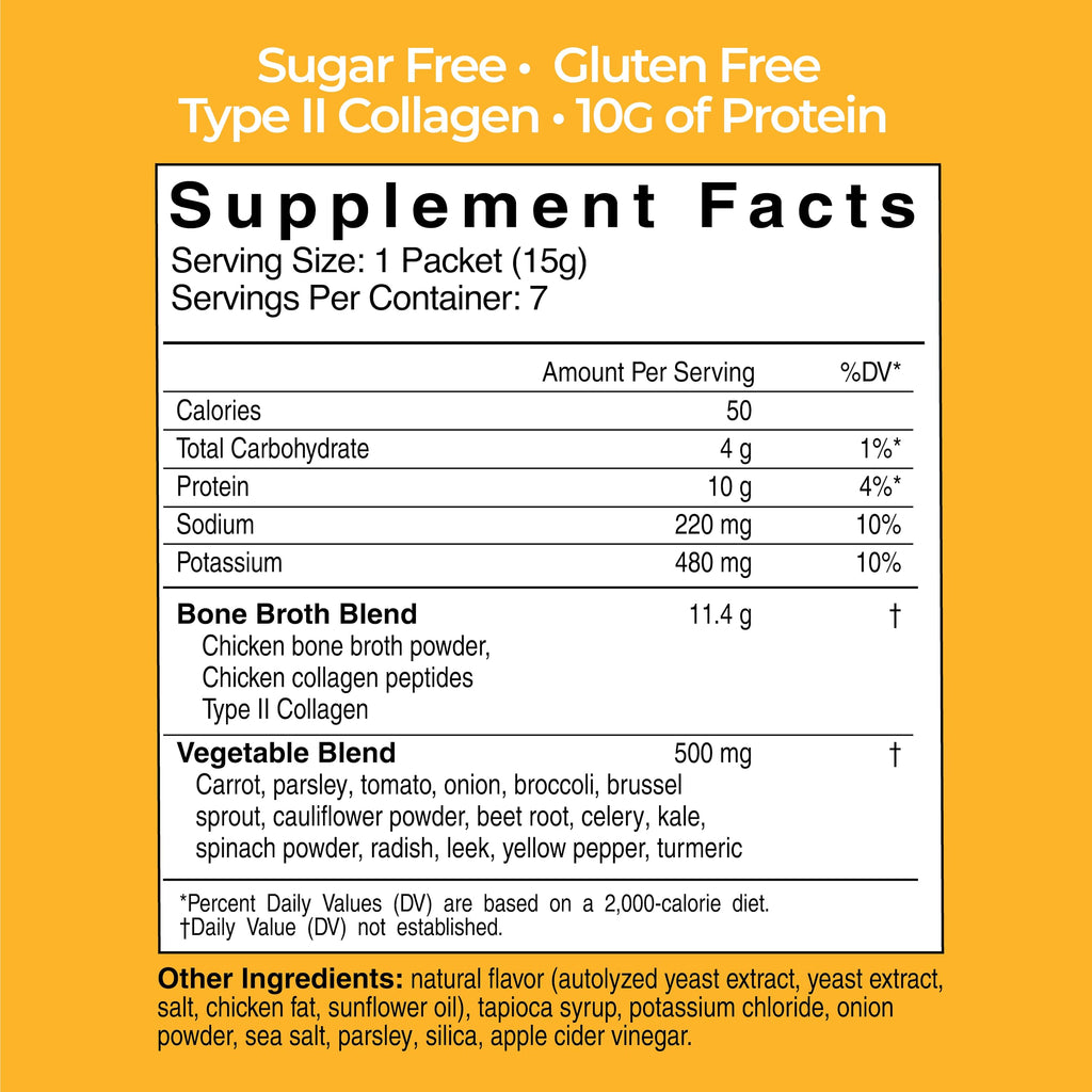 Instant Chicken Bone Broth 10G Protein Collagen Type II 4 Pack N393