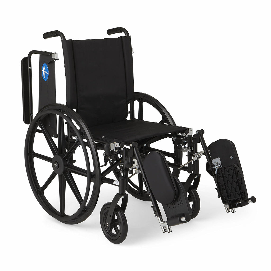 Lightweight Wheelchair with Swing-Back Desk-Length Arms and Elevating Leg Rests B208