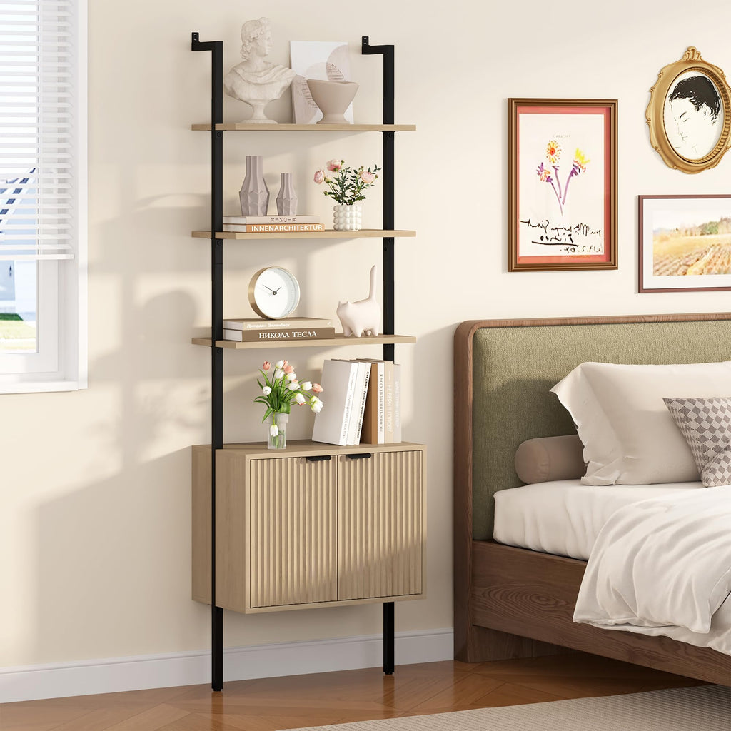 73" Tall Bookshelf with Cabinet F89545