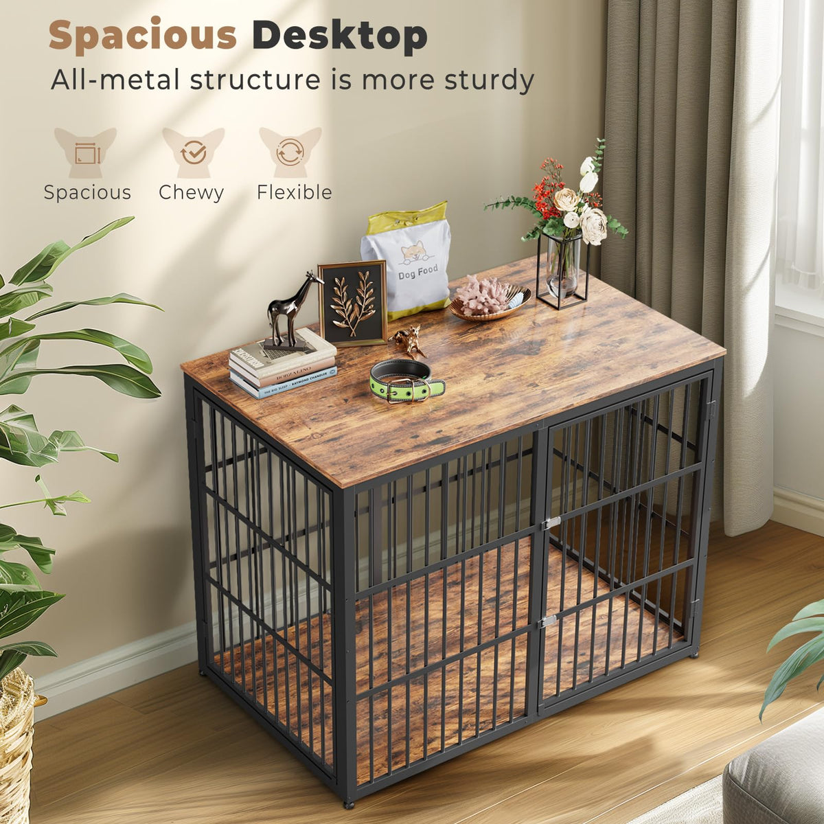 48'' XXL Dog Crate Furniture with 3 Doors C710