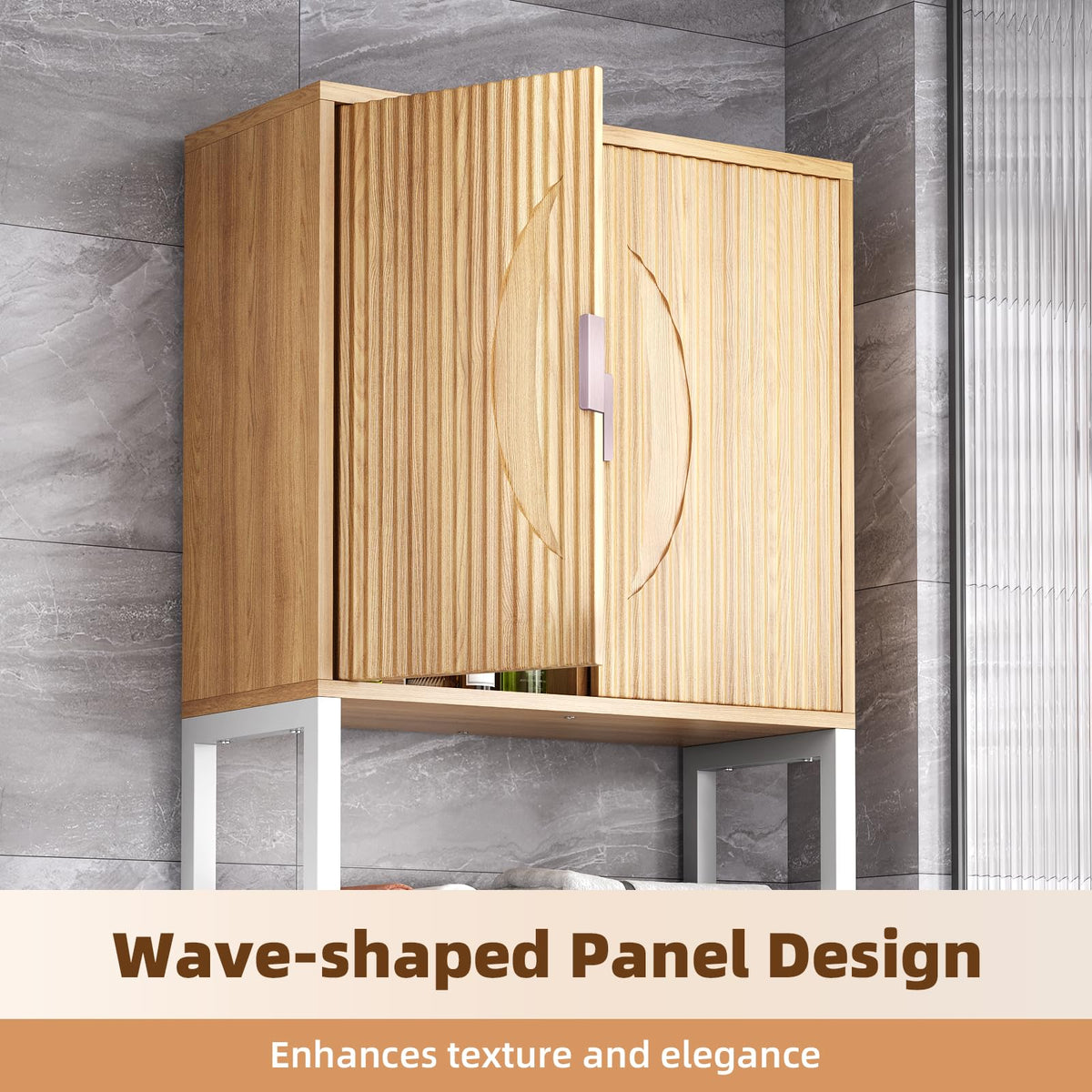 Over The Toilet Storage Cabinet with Adjustable Shelf Y80723