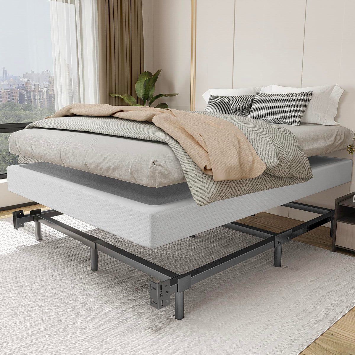 Queen Size 7 Inch Metal Bed Frame L185719