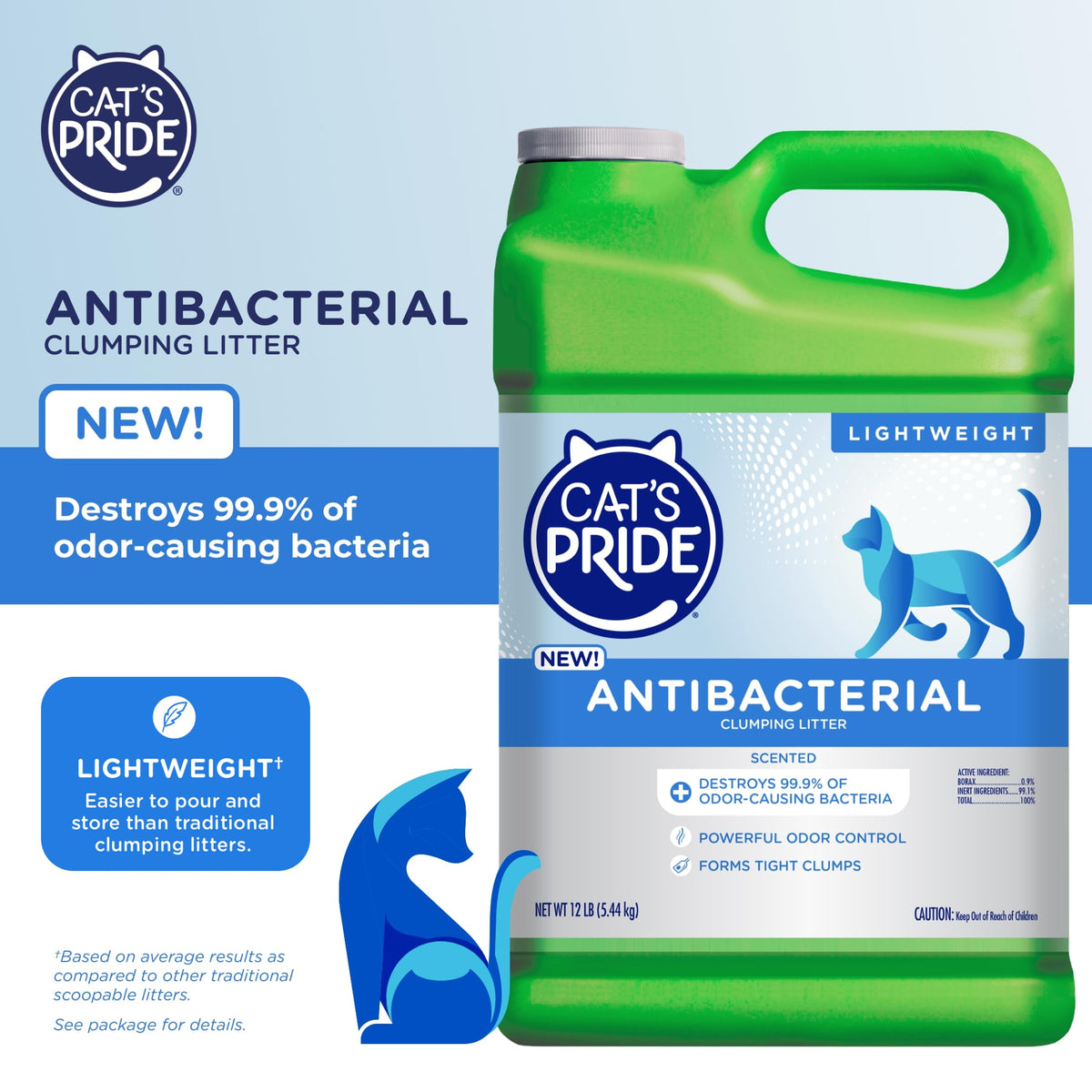 Antibacterial Odor-Eliminating Scented Cat Litter 12lb F64648