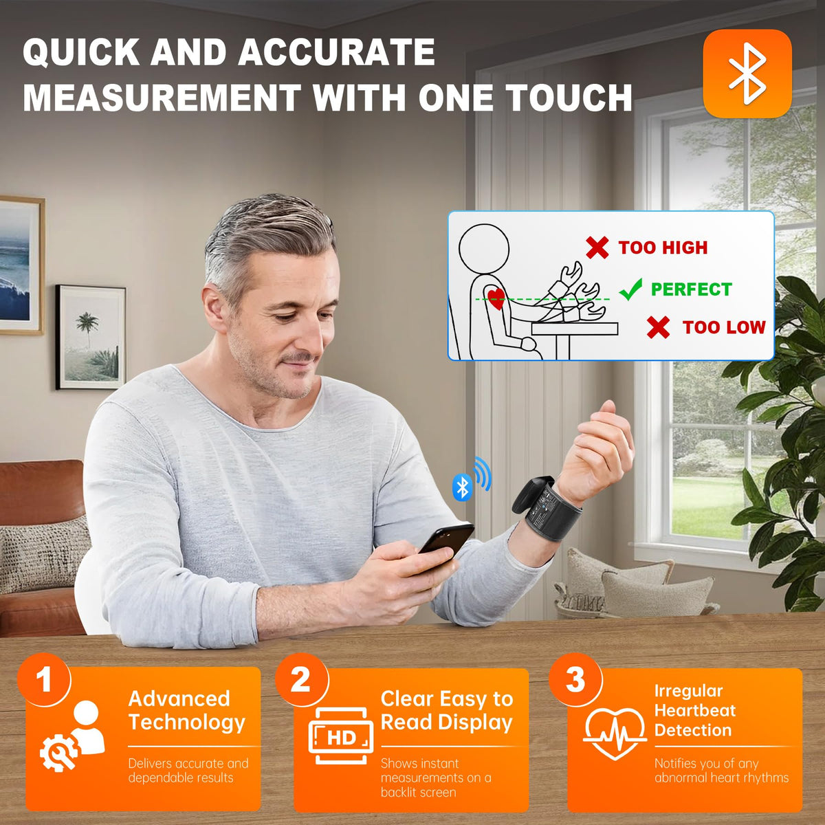Blood Pressure Monitor Bluetooth with Carrying Case, Black R7995