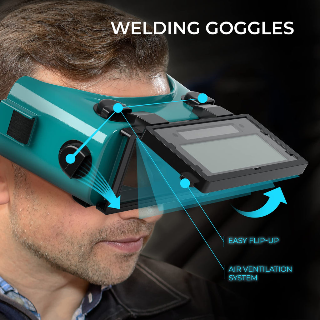 Welding Goggles Auto Darkening Flip Up DIN 8-12 L500927