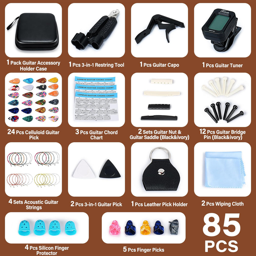 85PCS Guitar Accessories Kit F9084
