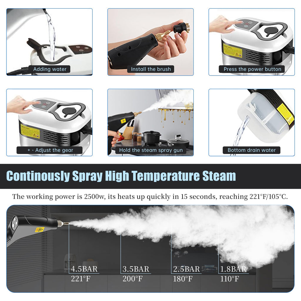 2500W Handheld Steam Cleaner Q53617