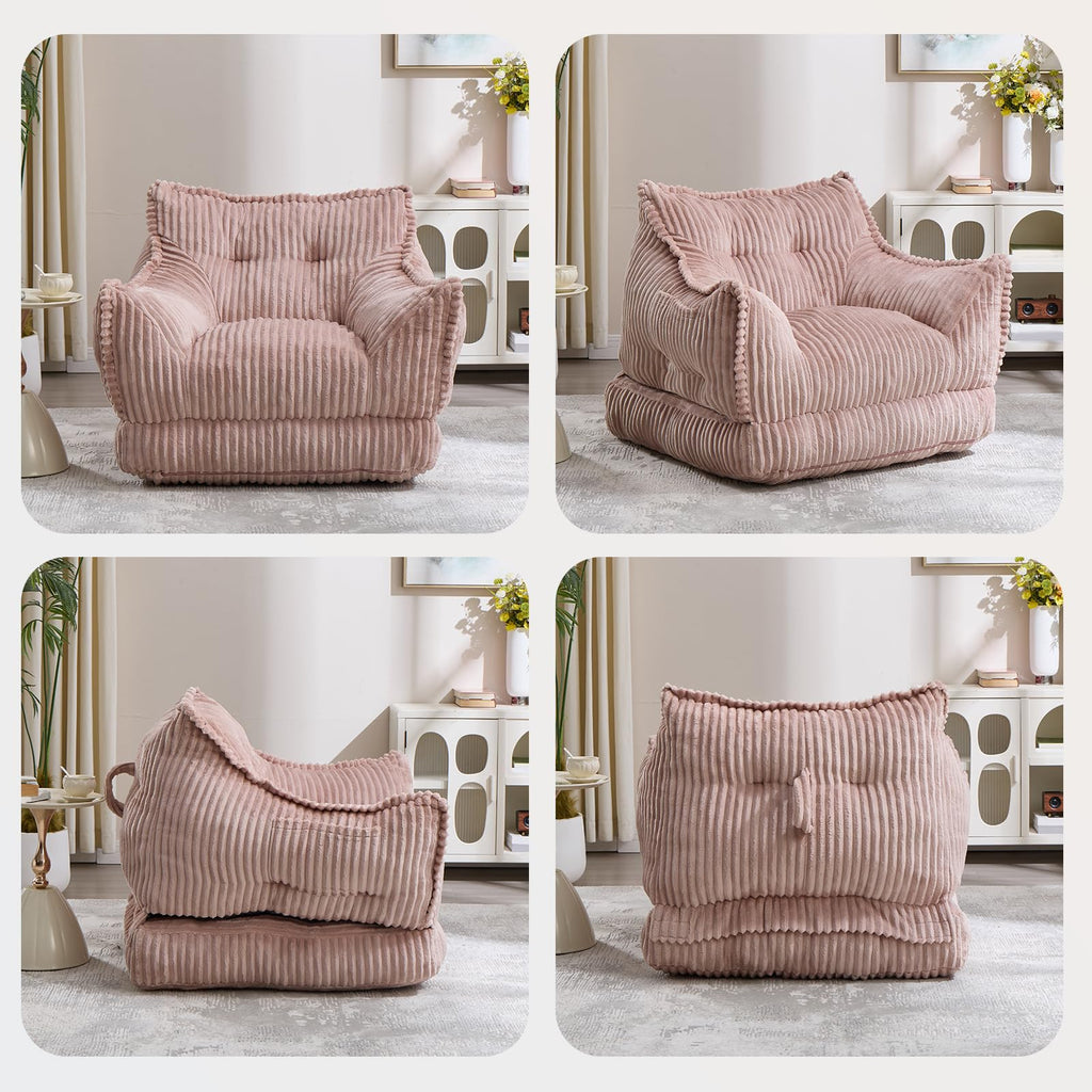 2 in 1 Folding Sofa Bed Pink H8590