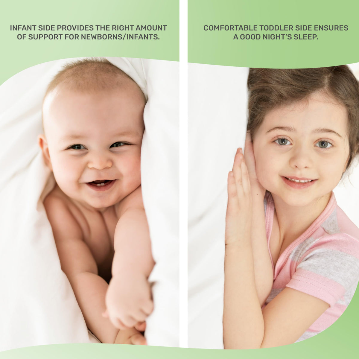 Grey Dual-Sided Crib and Toddler Bed Mattress E1163