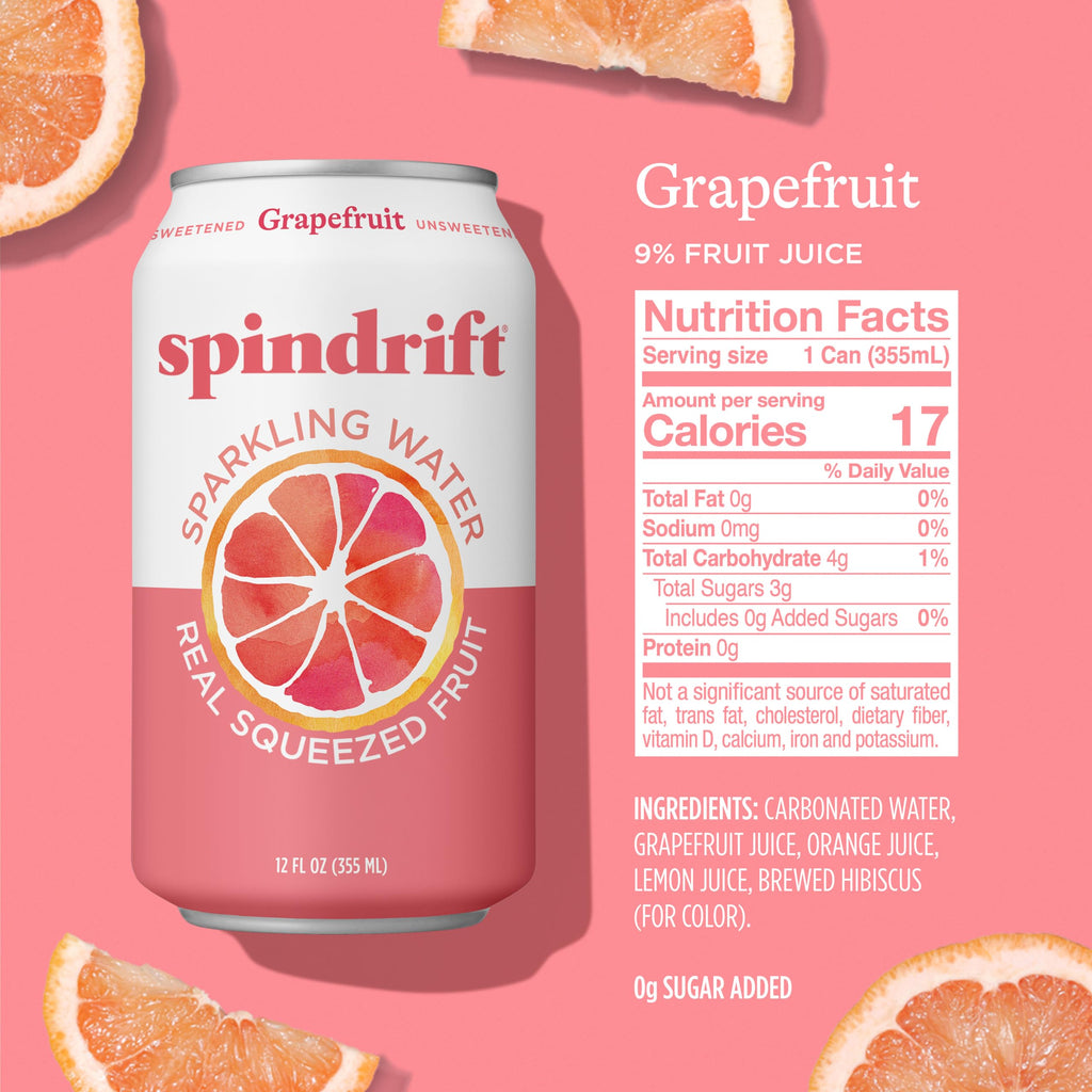 Grapefruit Flavored Sparkling Water 12 Fl Oz (Pack of 24) L590643