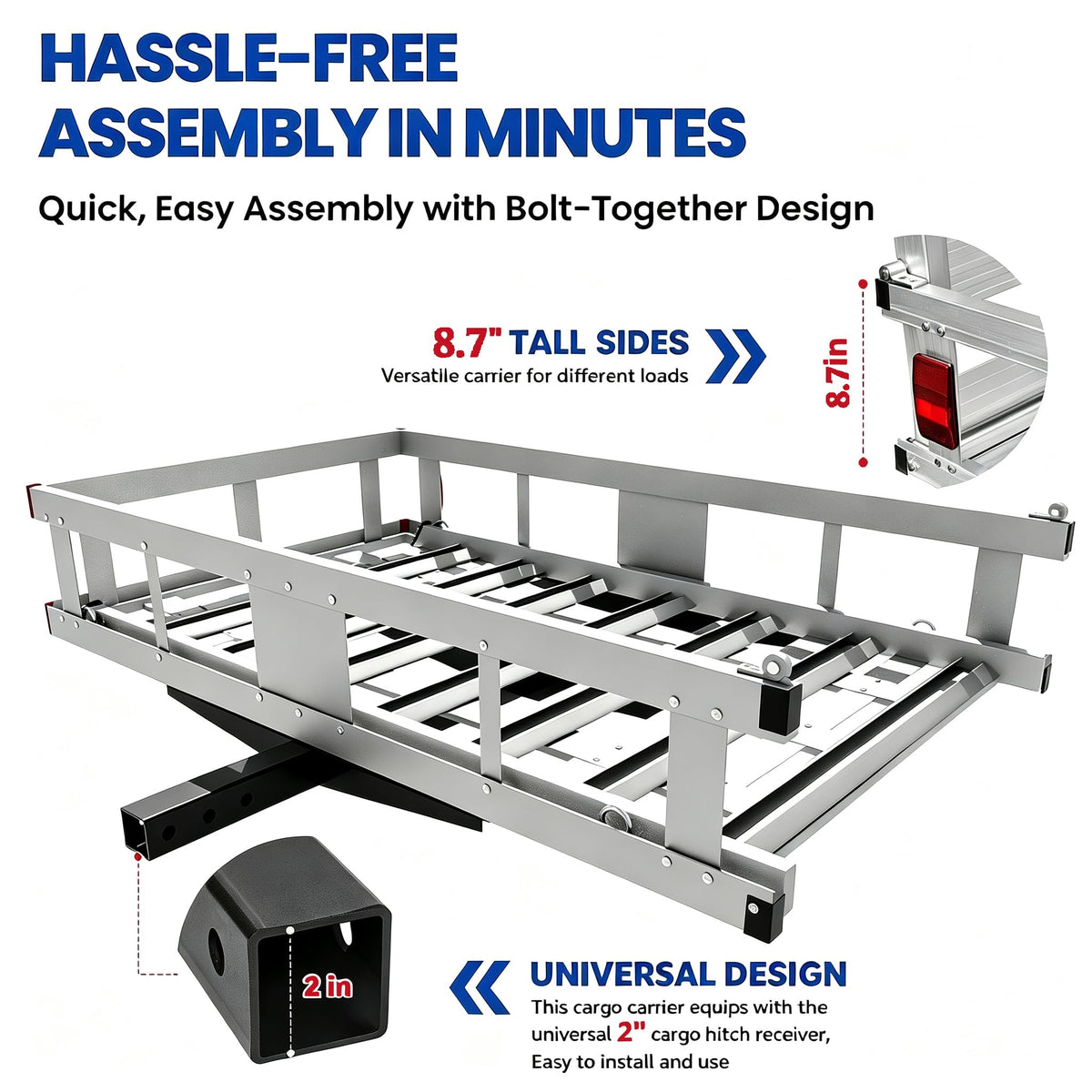48"x29.5" Aluminum Wheelchair Scooter Mobility Carrier T947303