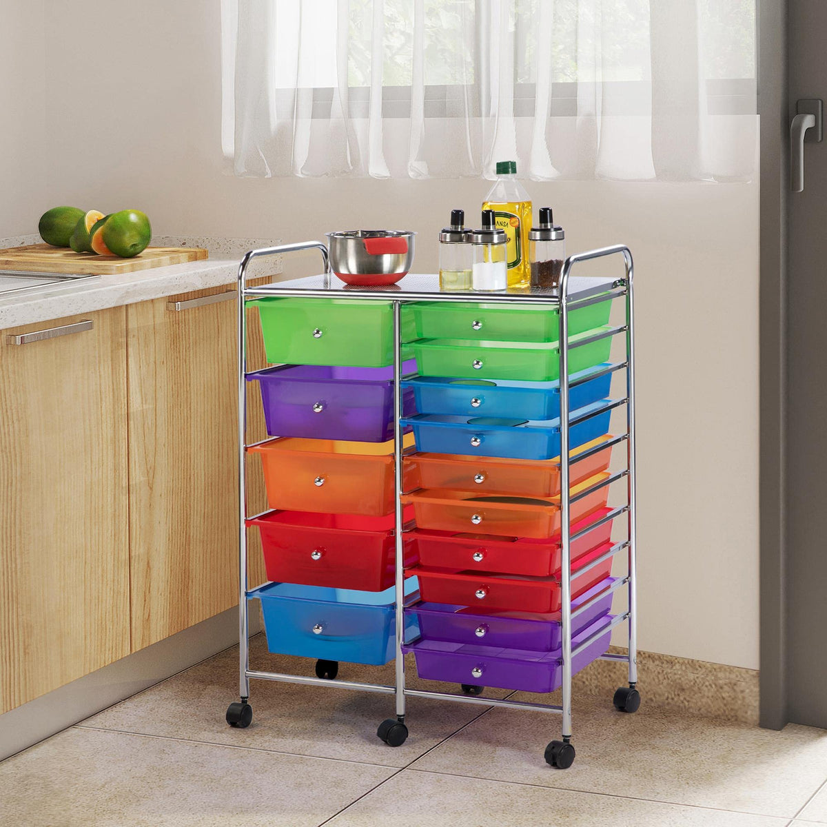 15 Drawer Rolling Storage Cart V3265
