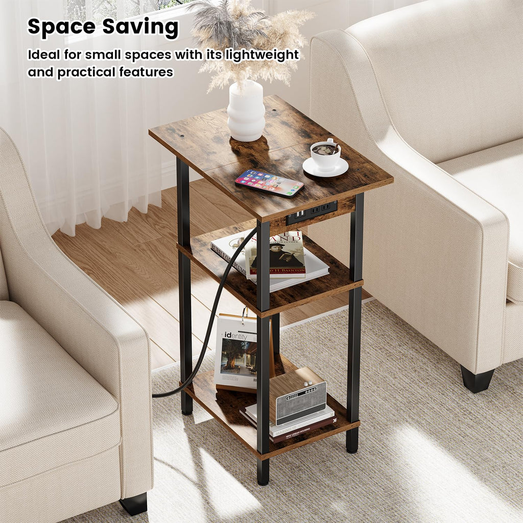 Tall End Table with Charging Station S8299