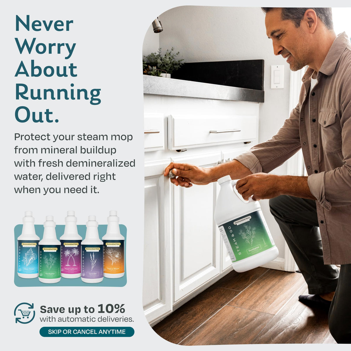 Demineralized Water for Steam Mop, 32 Ounces P4633