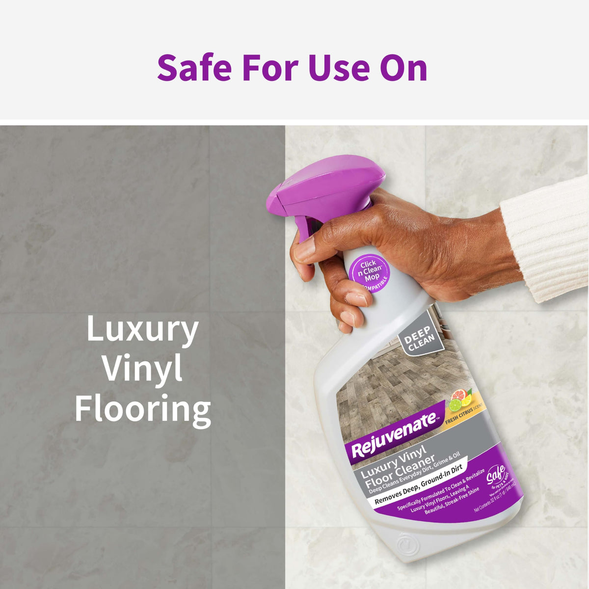 Luxury Vinyl Floor Cleaner, Fresh Citrus Scent, 32 Oz L4308