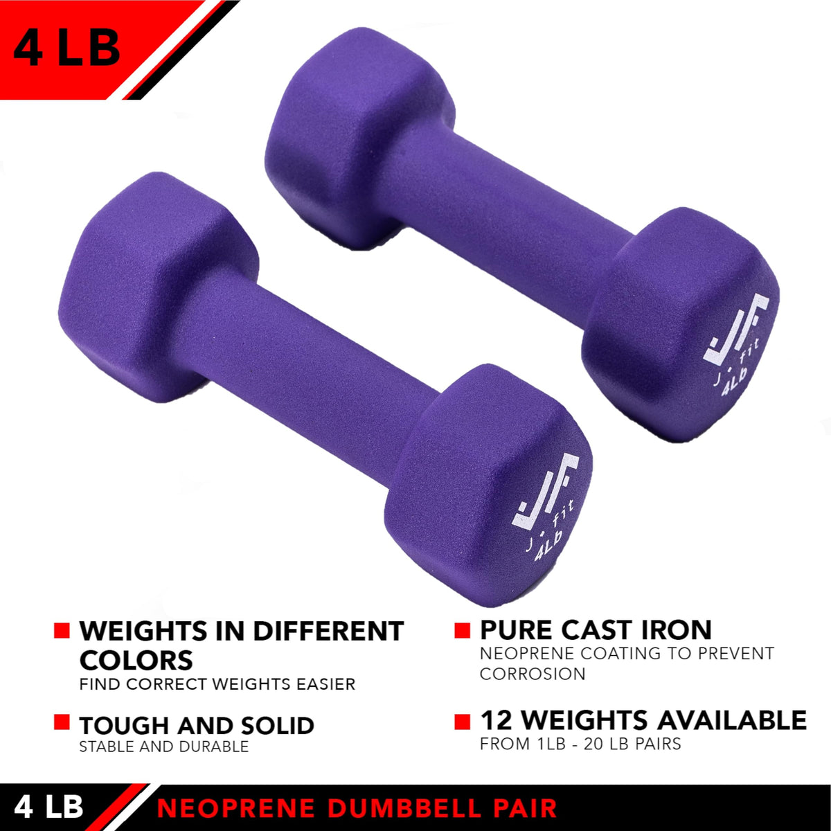 Neoprene Vinyl Coated Dumbbell Pairs or Sets L849396