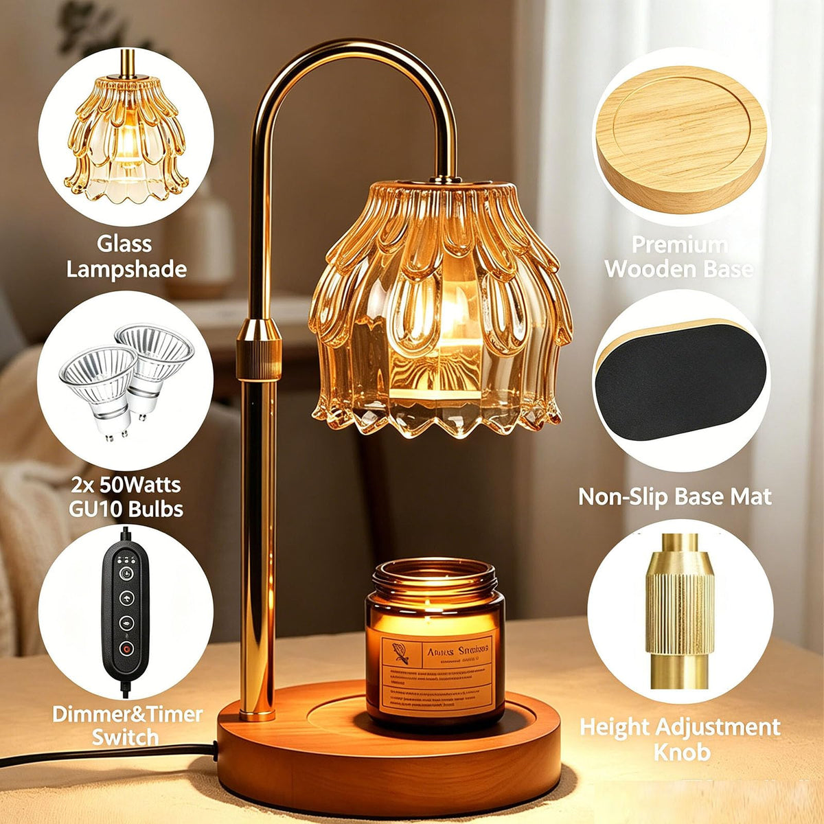 Candle Warmer Lamp with Timer Z22181