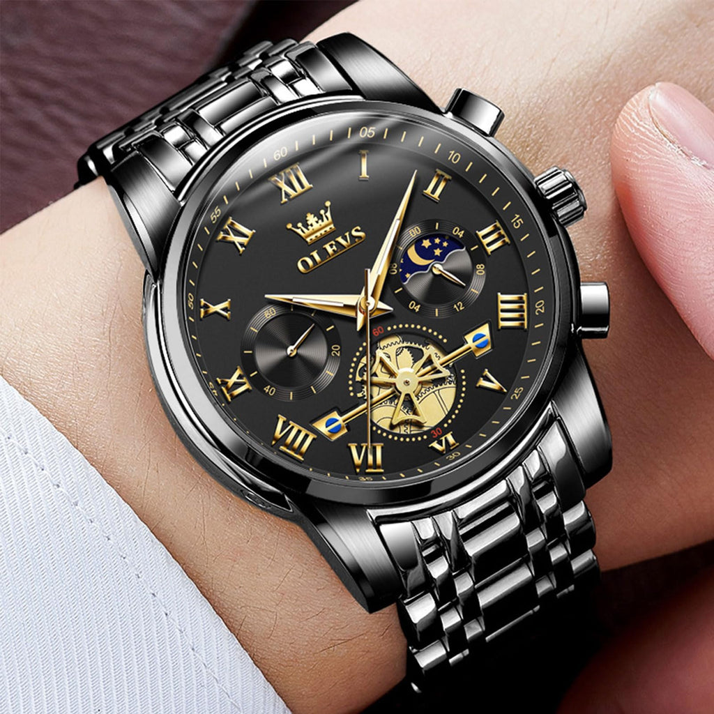 Waterproof Stainless Steel Multifunction Mens Watch L68994