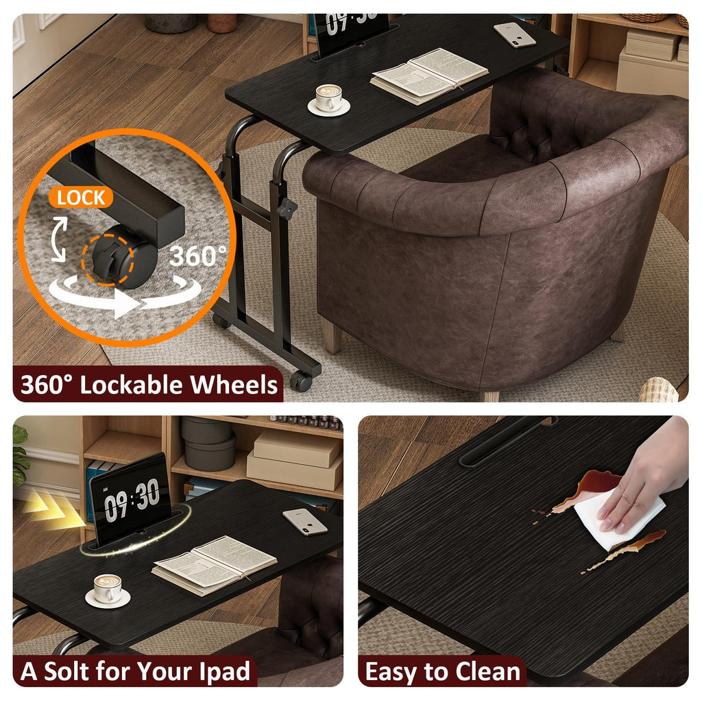 Adjustable Overbed Table with Wheels O810973