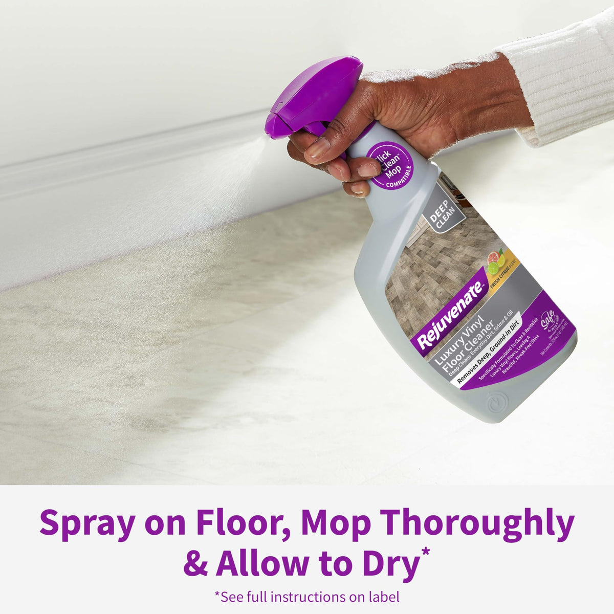 Luxury Vinyl Floor Cleaner, Fresh Citrus Scent, 32 Oz L4308